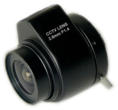 監視器材DC自動光圈2.8mm/F1.4鏡頭