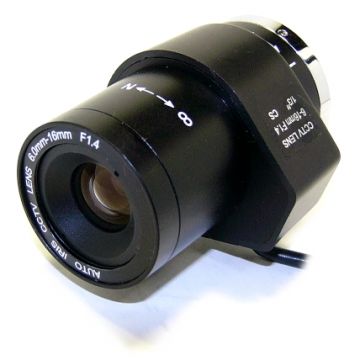監視器材DC自動光圈6~16mm/F1.4變焦鏡頭