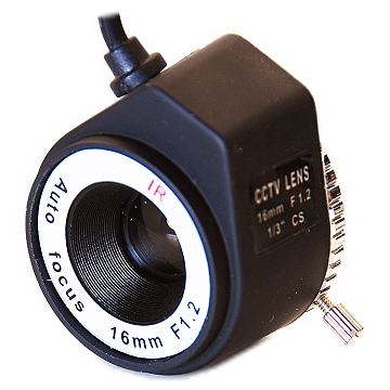 監視器材自動光圈16mm/F1.2紅外線專用IR鏡頭