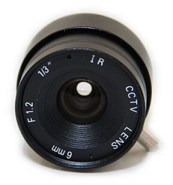 監視器材固定光圈6mm/F1.2紅外線專用IR鏡頭