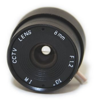 監視器材固定光圈8mm/F1.2紅外線專用IR鏡頭