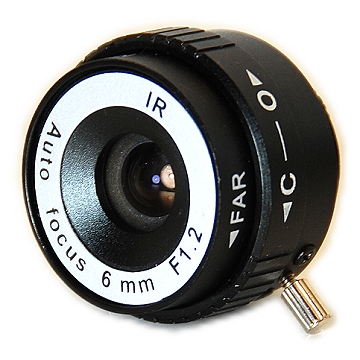 監視器材手動光圈6mm/F1.2紅外線專用IR鏡頭