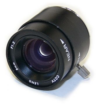 監視器材手動光圈8mm/F1.2鏡頭