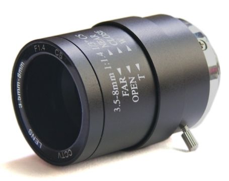 監視器材手動光圈3.5~8mm/F1.4變焦鏡頭