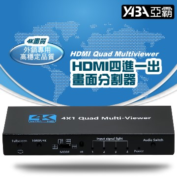 監視器材4K畫質HDMI四進一出四分割器 (MX-HDMI401Z)