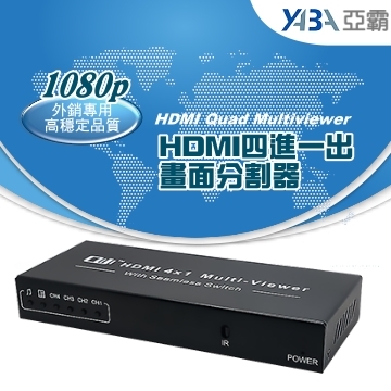 監視器材HDMI四進一出分割器1080p無聲 (MX-HDMI4X1NA)