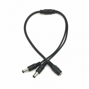 監視器材DC電源分接線1分2(WR-102POWER)