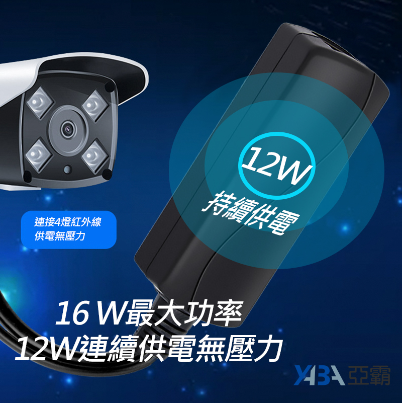 16W最大功率 12W連續供電無壓力